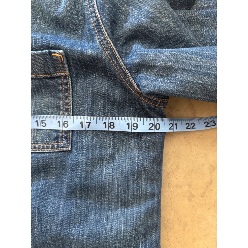 LL Bean Womens Sherpa Lined Denim Chore Jacket Blue Medium Wash Small 505481 - Picture 11 of 13
